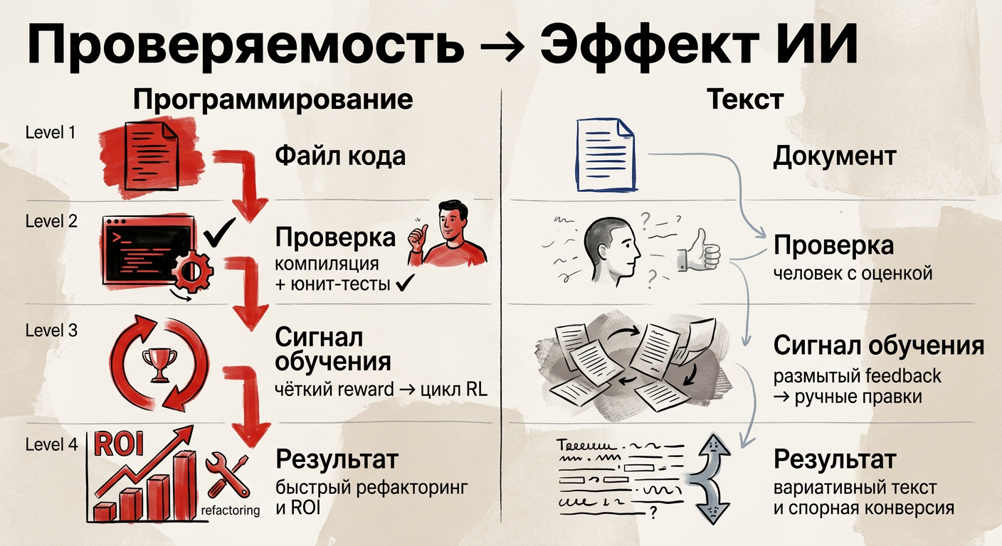 Featured image: ai coding vs text