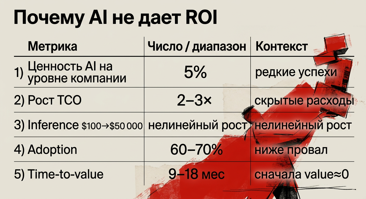 Featured image: ai roi failure economics