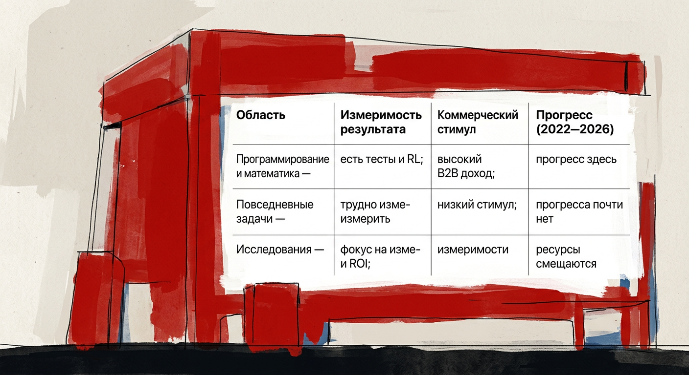 Featured image: ai progress code math