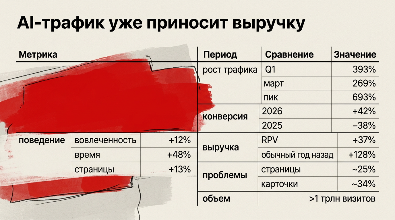 Featured image: ai traffic ecommerce revenue